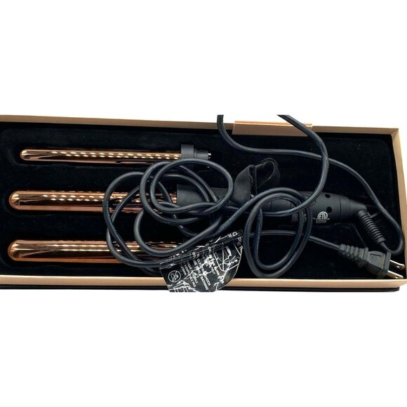 FoxyBae Wanderlux 32mm Curling Wand Rose Gold Interchangeable Set - Picture 1 of 4